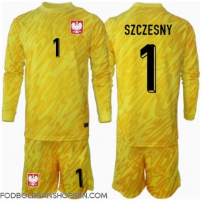 Polen Wojciech Szczesny #1 Målmand Hjemmebanetrøje Børn EM 2024 Langærmet (+ Korte bukser)